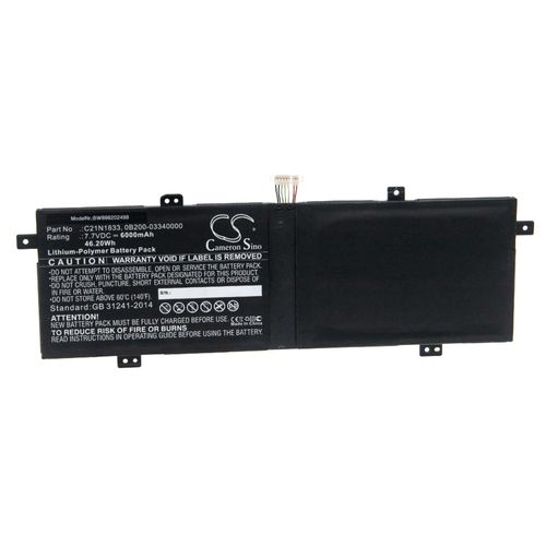 vhbw Batterie compatible avec Asus Zenbook 14 UX431FA-AM853T, 14 UX431FA-AM892T laptop (6000mAh, 7,7V, Li-polymère)