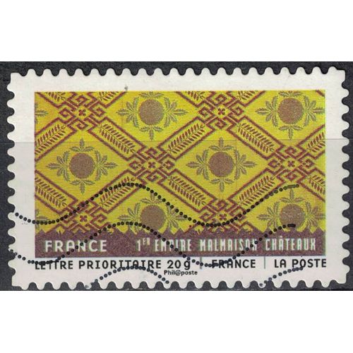 France 2011 Oblitéré Used Motifs Sur Tissu Français1er Empire Malmaison Châteaux Y&t 523 Su