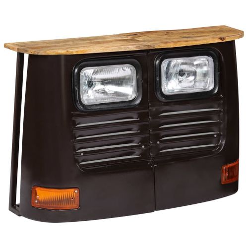 Vidaxl Buffet En Forme De Camion Bois De Manguier Massif Gris Foncé