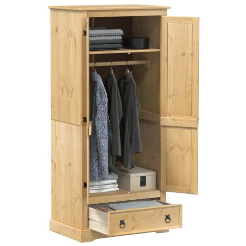 Vidaxl Garde-Robe Corona 76x50x170 Cm Bois De Pin Massif