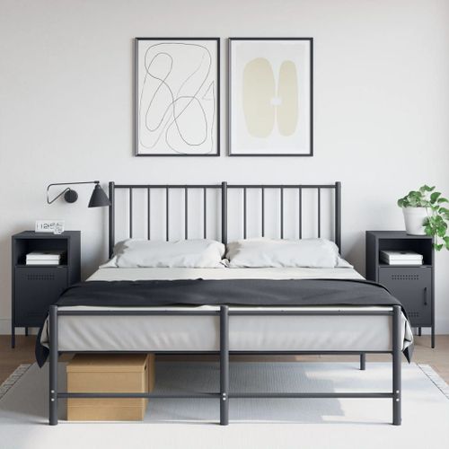 Vidaxl Tables De Chevet 2 Pcs Anthracite 36x39x68 Cm