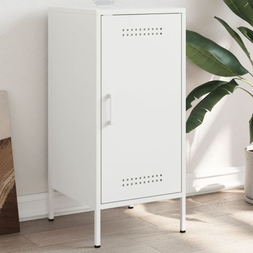 Vidaxl Buffet Blanc 36x39x79 Cm Acier