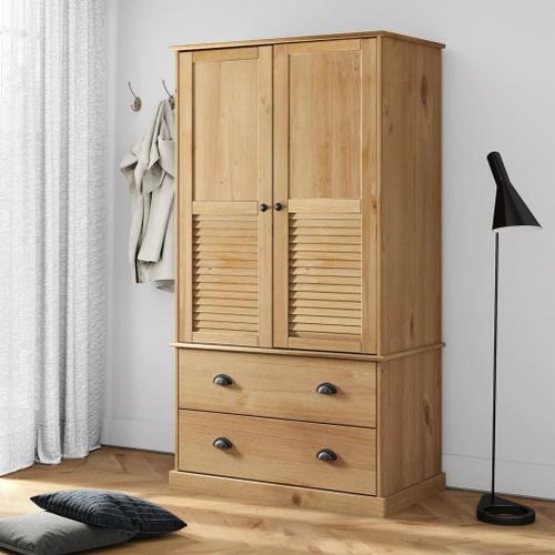 Vidaxl Garde-Robe Vigo 90x55x176 Cm Bois Massif De Pin