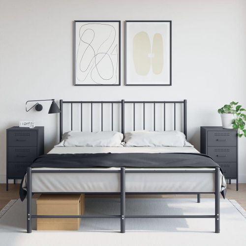 Vidaxl Tables De Chevet 2 Pcs Anthracite 36x39x68 Cm