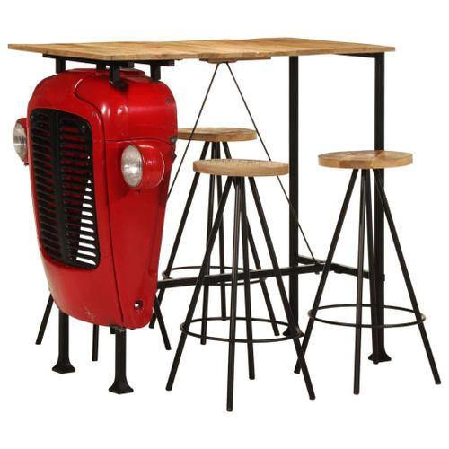 Vidaxl Ensemble De Bar 5 Pcs Bois De Manguier Massif