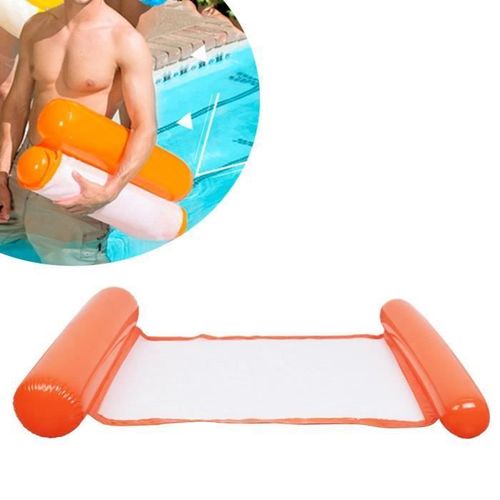 Piscine Hamac Eau Gonflable Pliable Portable Piscine Flotteur Natation Jouets (Orange) Wff10250