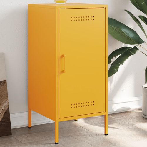Vidaxl Buffet Jaune Moutarde 36x39x79 Cm Acier