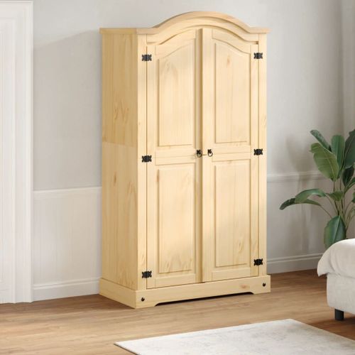 Vidaxl Garde-Robe Corona 102x52x186 Cm Bois De Pin Massif
