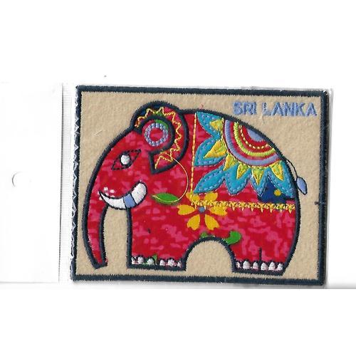 Ecusson Tissu Éléphant Sri Lanka