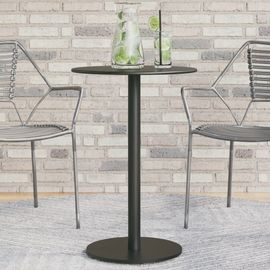 Vidaxl Table De Jardin Ronde Noir Ø50x72 Cm Acier