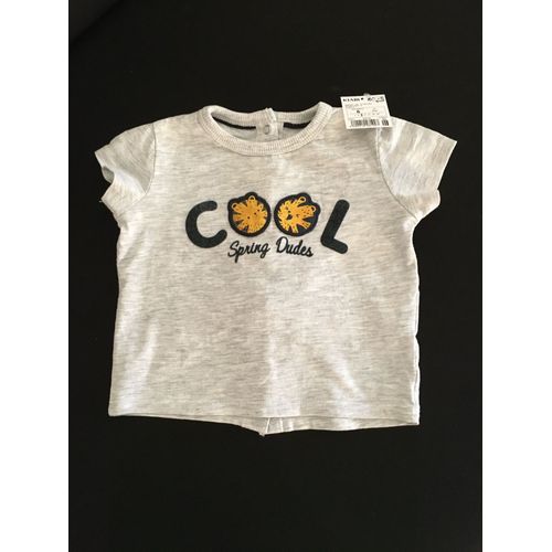 Tee Shirt Gris Clair 6 Mois