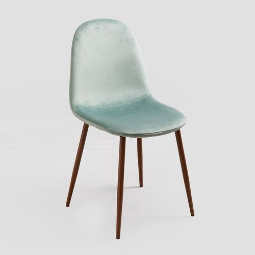 Chaise De Salle À Manger En Velours Glamm Bois Foncé