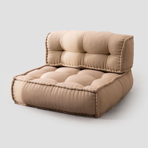 Canapé Modulable En Coton Yebel Brun Blé