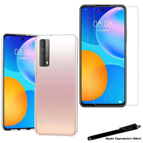 Coque De Protection Transparente + Verre Trempé Pour Huawei P Smart 2021 Avec Stylet Toproduits®