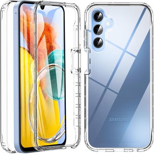 Coque Samsung A15 4g/5g,Coque Galaxy A15,Antichoc Avec Protecteur D'écran Intégrale Souple Silicone 360° Full Body Protection Housse Etui Pour Samsung Galaxy A15 5g/4g Transparent