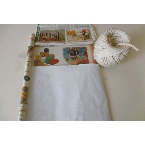 Pelote Coton Tressé Écru Pour Macramé 200grs 3mm P.W.I. 200112