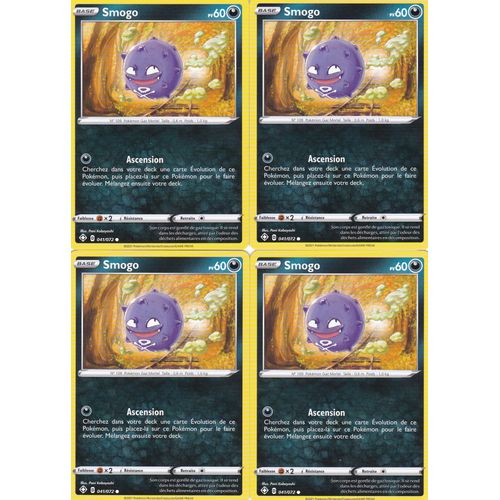 4 Cartes Pokemon - Smogo - 049/072 - Épée Et Bouclier 4,5 - Destinées Radieuses - Vf