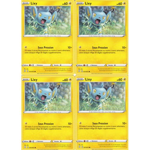 4 Cartes Pokemon - Lixy - 031/072 - Épée Et Bouclier 4,5 - Destinées Radieuses - Vf