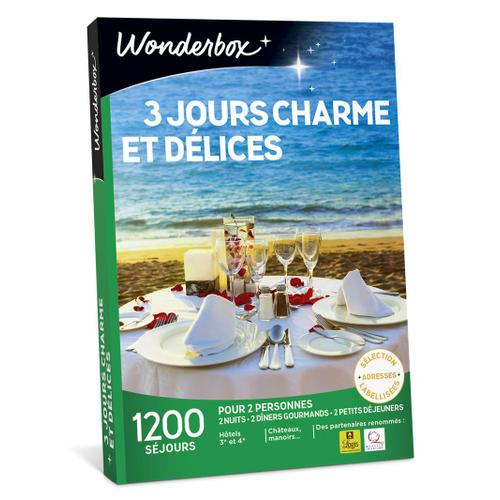 Coffret Wonderbox "3 Jours Charme Et Délices" 2 Pers