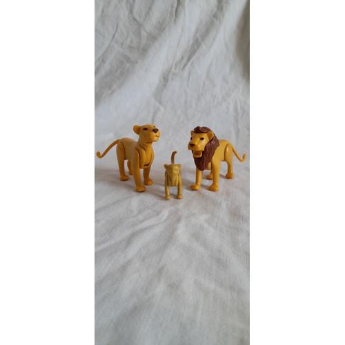 Lot De Lion Lionne Et Lionceau Playmobil