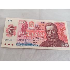 Billet 50 Korun Tchéquie 1987