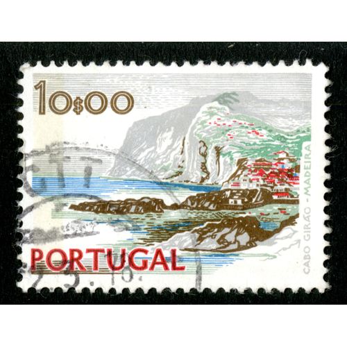 Timbre Oblitéré Portugal, Cabo Girao - Madeira, 10s00
