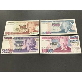 Turquie - Lot De 4 Billets