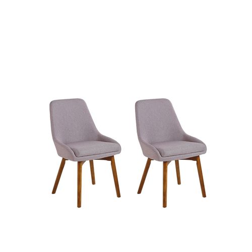 Chaise De Salle À Manger Set De 2 Tissu Taupe Melfort