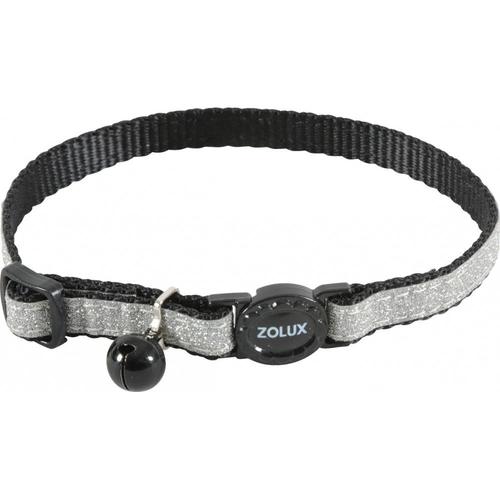 Zolux-Collier Shiny Nylon Réglable De 17 À 30 Cm. Noir . Pour Chat.-Zo-520022noi