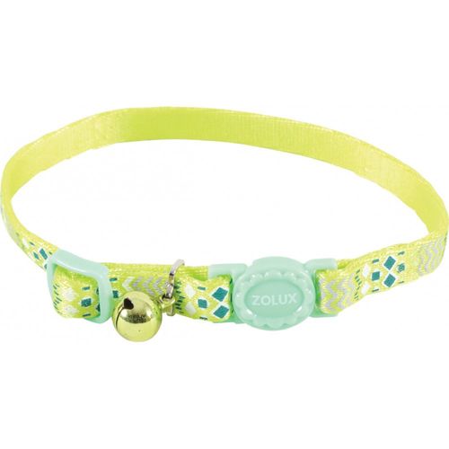 Zolux-Collier Ethnic Nylon Réglable De 17 À 30 Cm. Vert . Pour Chat.-Zo-520025ver