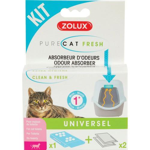 Zolux-Kit Anti-Odeurs Purecat Fresh. Pour Maison De Toilette De Chat.-Zo-590301