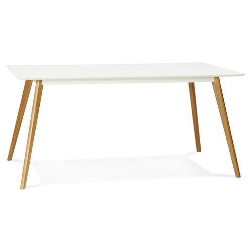 Table De Cuisine Rectangulaire / Bureau Droit 'candy' Blanc - 160x90 Cm