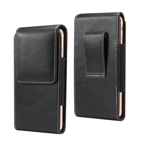 Étui Housse En Cuir Vertical De Nouvelle Conception Avec Boucle De Ceinture Pour Oneplus 5t - Noir