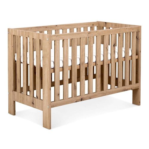 Amelia Ii Lit Bébé Évolutif Avec Barrière De Sécurité Chêne Sans Tiroir