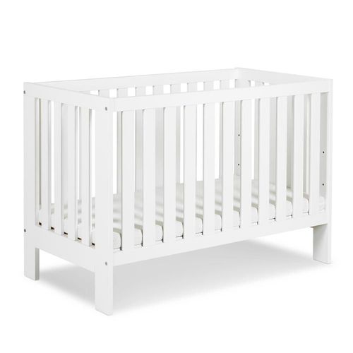 Amelia Ii Lit Bébé Évolutif Avec Barrière De Sécurité Blanc Avec Tiroir