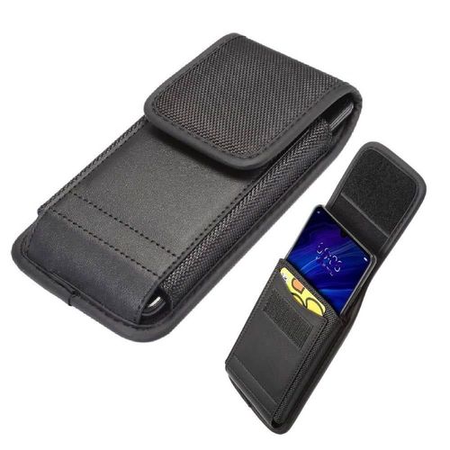 Étui Housse Ceinture Avec Porte-Cartes Cuir Et Nylon Verticale Pour Oneplus 5t - Noir