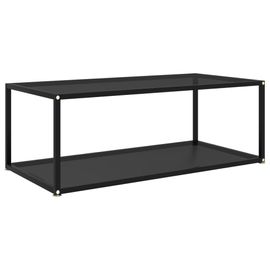 Vidaxl Table Basse Noir 100x50x35 Cm Verre Trempé