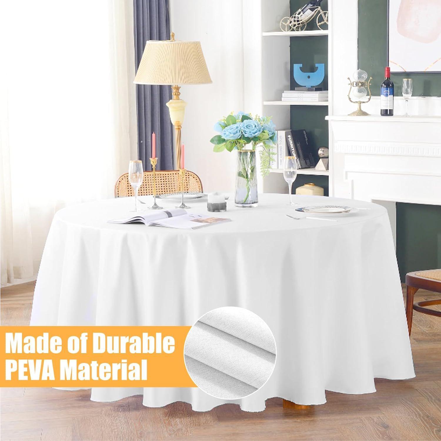 4 Pices Nappe Jetables, Nappes Rectangulaires Blanches 137 ... - 5