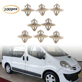 100 pièces porte latérale moulage agrafe de garniture attaches haute  qualité Clips en plastique pour Vauxhall Vivaro Renault Trafic voiture  accessoires
