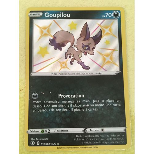 Carte Pokémon Goupilou Sv081/Sv122 Shiny Chromatique