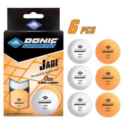 Balles De Tennis De Table Jade Blanches Et Oranges De Qualité Poly 40+