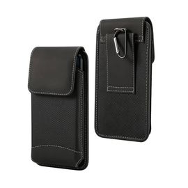 Étui Housse Ceinture Verticale Design Cuir Et Nylon Pour Iphone 6 [4.7] - Noir