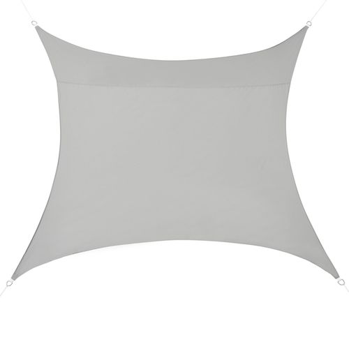 Voile Toile D'ombrage De Protection Polyester Polyuréthane 3 X 3 M Gris Clair Helloshop26 03_0004584