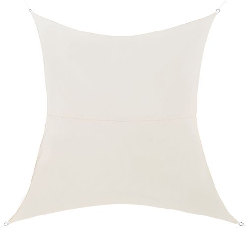 Voile Toile D'ombrage De Protection Polyester Polyuréthane 2 X 3 M Beige Helloshop26 03_0004592