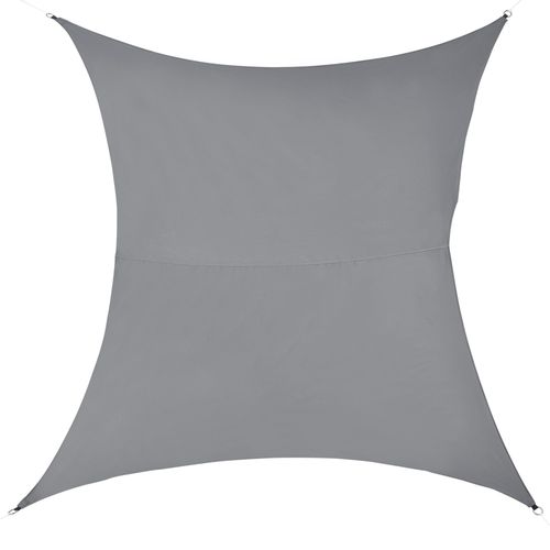 Voile Toile D'ombrage De Protection Polyester Polyuréthane 3 X 4 M Gris Foncé Helloshop26 03_0004604