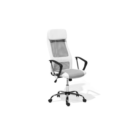 Chaise De Bureau Cuir Pu Blanc Pioneer