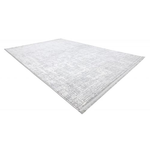 280x370 Cm Tapis Moderne Rebec Franges 51195a - Deux Niveaux De Molleton Crème