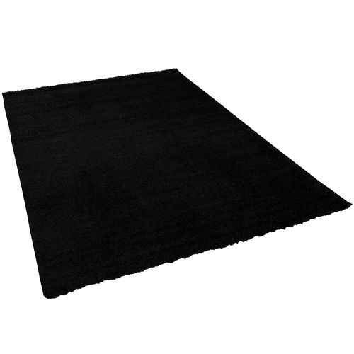 Pergamon Aloha - Tapis Shaggy À Poils Longs Noir 200x200 Cm