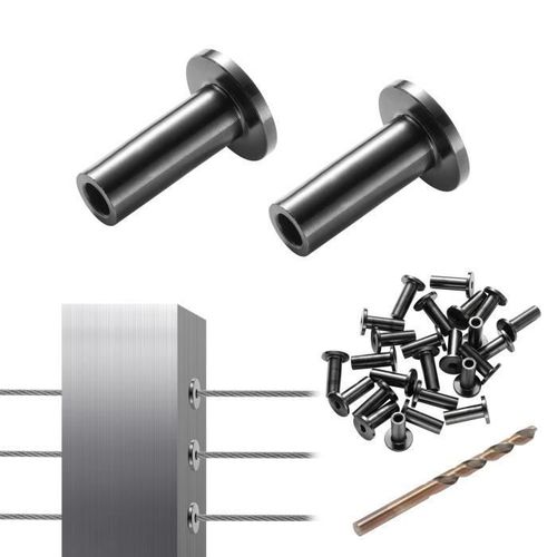 Garde-Corps En Câble - Vevor - 101pcs,Acier Inoxydable T316,Avec Foret Installation Facile Pour Bricolage De Balustrade,Argent