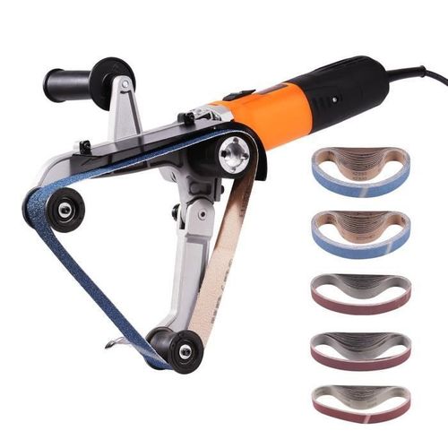 VEVOR Ponceuse à Bande de Tubes 1300 W 6 Vitesses Variables 50 Bandes Abrasives